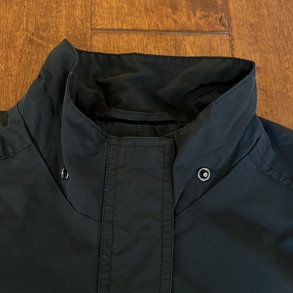 GAP Black Light Weight Jacket Full Front Zip Button Snap Size L - Picture 4 of 12